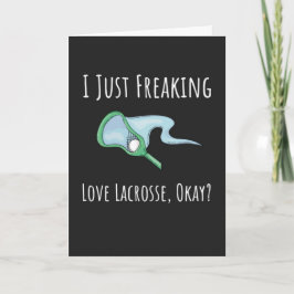 Cartões Engraçados de Lacrosse Bola Bastão Esporte