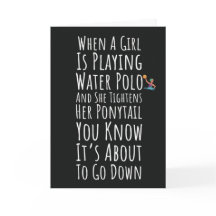 Cartões Engraçados de Pólo Aquático para Ela Despo