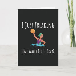 Cartões Engraçados de Pólo Aquático Para Ela Jogad