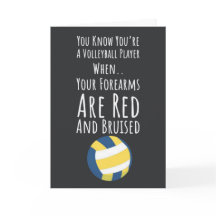 Cartões Engraçados de Volei Equipe de Fãs Esportes