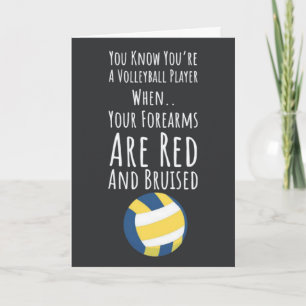 Cartões Engraçados de Volei Equipe de Fãs Esportes