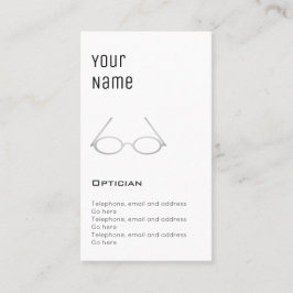 Cartões "essenciais" da nomeação do óptico