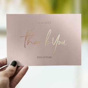 Cartões Faux Foil Rosegold Cartão-postal