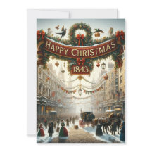 Cartões "Feliz Natal" inspirados em Dickensian