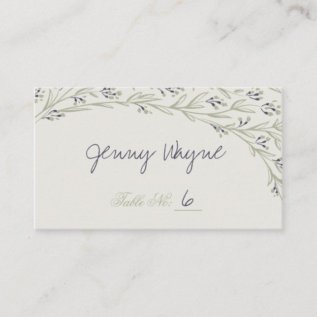 Cartões florais de casamentos rústicos de jardim e (Frente)