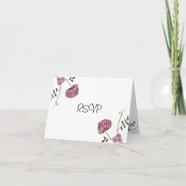 Cartões florais de RSVP