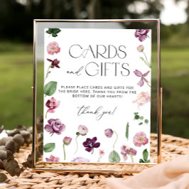 Cartões Florais e Poster de presentes