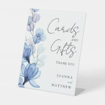 Cartões Florais E Presentes Azuis Transparentes