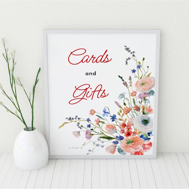 Cartões Florais Elegantes e Poster de presentes (Criador carregado)