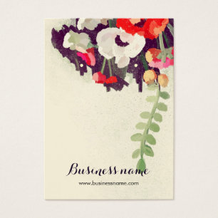 Cartões florais vermelhos artísticos do brinco d