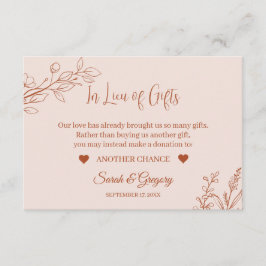 Cartões Floral Boho Terracotta "Em vez de presente