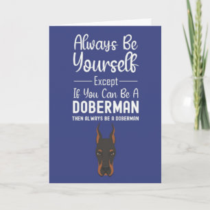 Cartões Fofo Doberman Animal Pet Humor Canino Dive