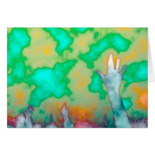 Cartões Funky das mãos (Frente horizontal)