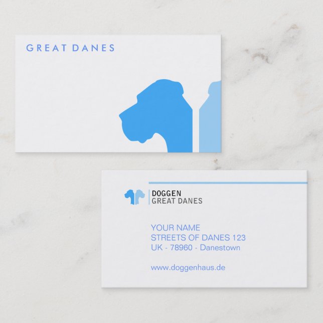 Cartões G R E A T D A N E S (Frente/Verso)