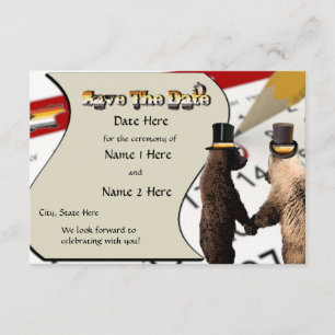 Cartões Gay Bear Wedding ou Ceremony Save-the-Date