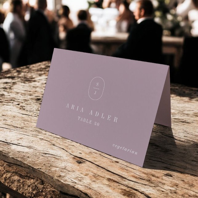 Cartões Geométricos Lilac Mauve Place SHYLAH (SHYLAH Geometric Lilac Mauve Wedding Place Cards)