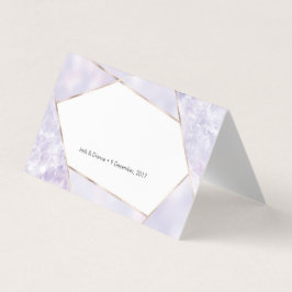 Cartões Geométricos Roxos | Cartões De Casamento