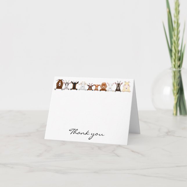 Cartões Goat Obrigado (Frente)