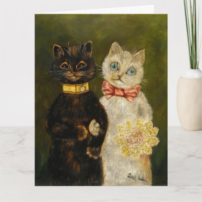 CARTÕES GRANDES DE GATO GATOS CASAMENTO LOUIS WAIN (Frente)