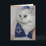 Cartões Hanukkah<br><div class="desc">Este é meu lindo gato persa Chelsea. Chelsea sabia como ela era bonita e amava a câmera. Esta é a última foto que Chelsea tirou antes de passar pela ponte do arco-íris em maio de 2013. Ela tinha dezesseis anos. Queria honrar a memória dela compartilhando esta foto muito especial dela....</div>