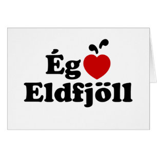 Cartões I Heart (Love) Volcanoes [Ég Elska Eldfjöl