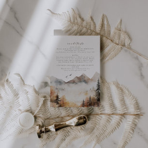 Cartões Inserir Detalhes do Casamento em Woodland