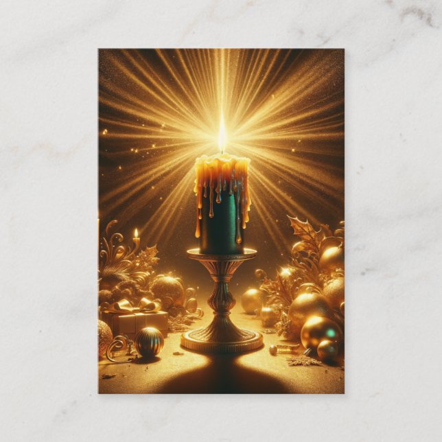 Cartões KJV John 8:12 - Vela - Luz do Mundo (Frente)