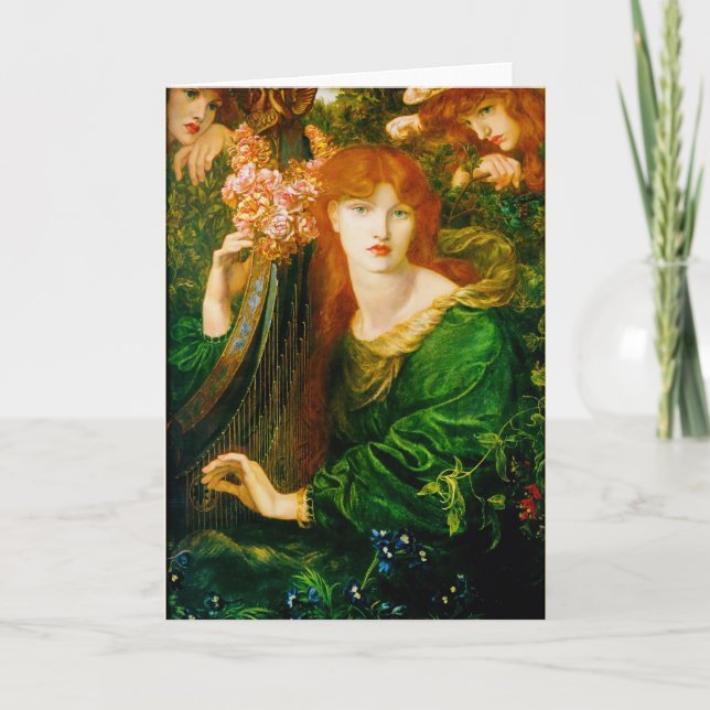 Cartões La Ghirlandata de Dante Gabriel Rossetti (Frente)