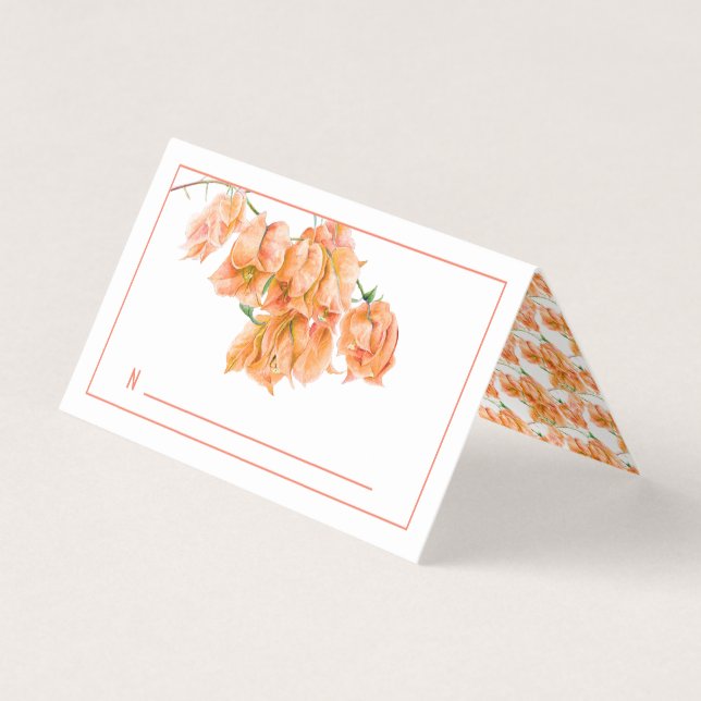 Cartões laranja de tenda de casamento (Frente)