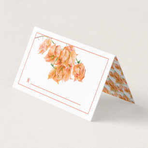 Cartões laranja de tenda de casamento