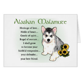 Cartões Malamute do Alaska