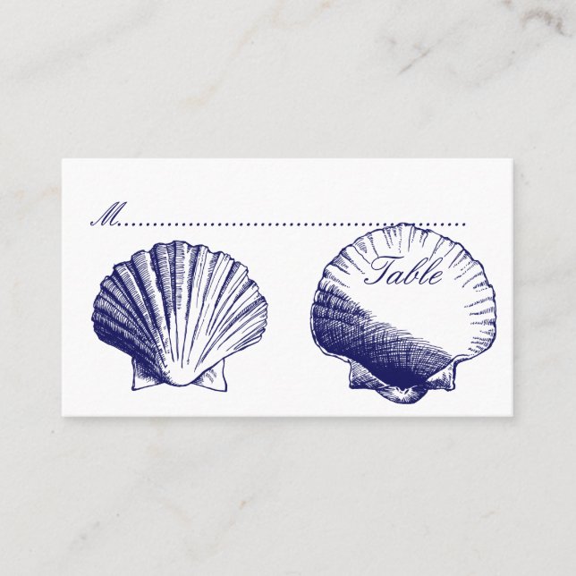 Cartões marinho Azul Recepção de casamento (Frente)