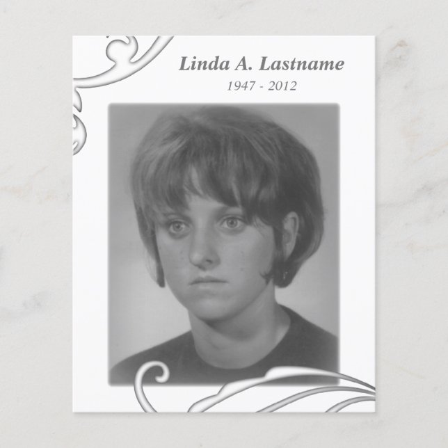 cartões memoriais brancos florescem (Frente)