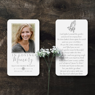 Cartões Memoriais Simples Personalizados De Rezaçã