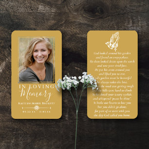 Cartões Memoriais Simples Personalizados De Rezaçã