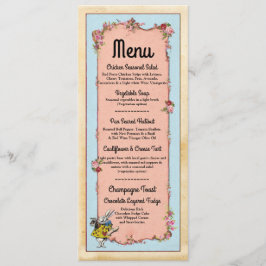 Cartões Menu Recepção de Casamento Wonderland Rabb
