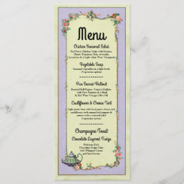 Cartões Menu Recepção de Casamento Wonderland Teap