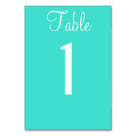 Cartões Mesa de Casamento Azul Turquesa