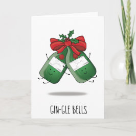 Cartões minimalistas do Xmas da gim & do tónico de