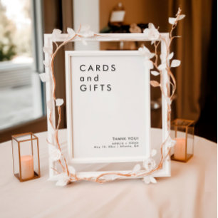 Cartões Minimalistas Modernos E Sinal De Casamento