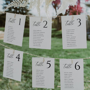 Cartões Mínimos Modernos para Mesa de Casamento