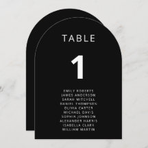 Cartões Mínimos Modernos para Mesa de Casamento