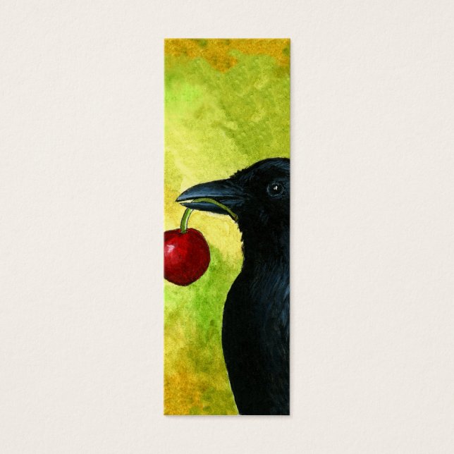 Cartões Minúsculos De Marcadores Crow Raven De Ave (Frente)