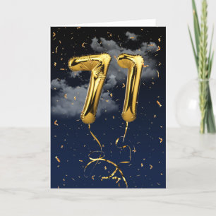 Cartões Mylar Dourado e Confetti de Aniversário 71