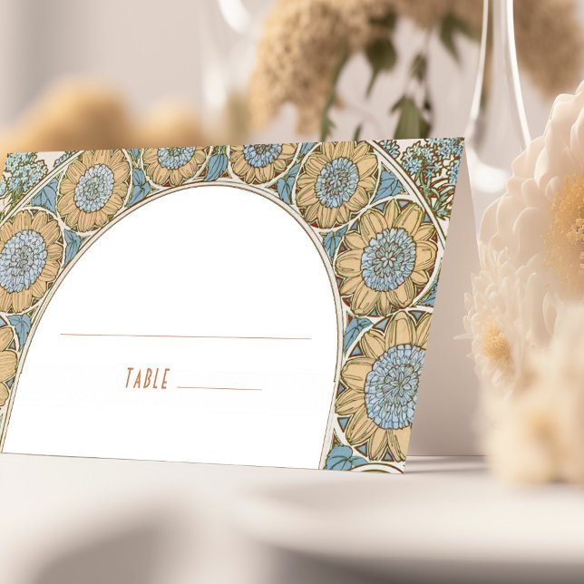 Cartões Nome Mesa Vintage Art Nouveau (Criador carregado)