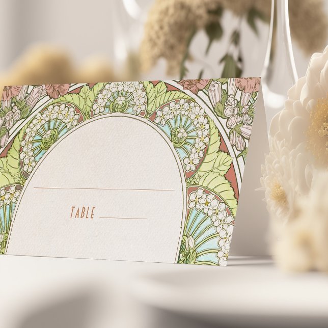 Cartões Nome Mesa Vintage Art Nouveau (Criador carregado)