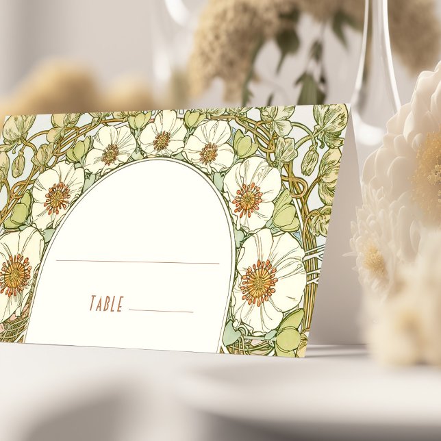 Cartões Nome Mesa Vintage Art Nouveau (Criador carregado)