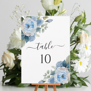 Cartões Números De Tabela De Casamento Elegante Az