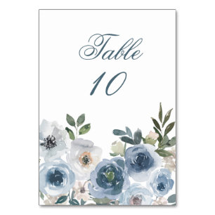 Cartões Números De Tabela De Casamento Elegante Az