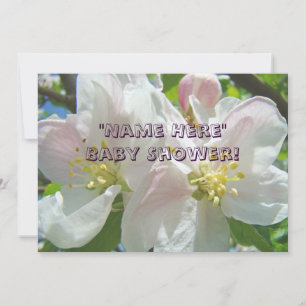 Cartões para bebê chamas Flores de maçã